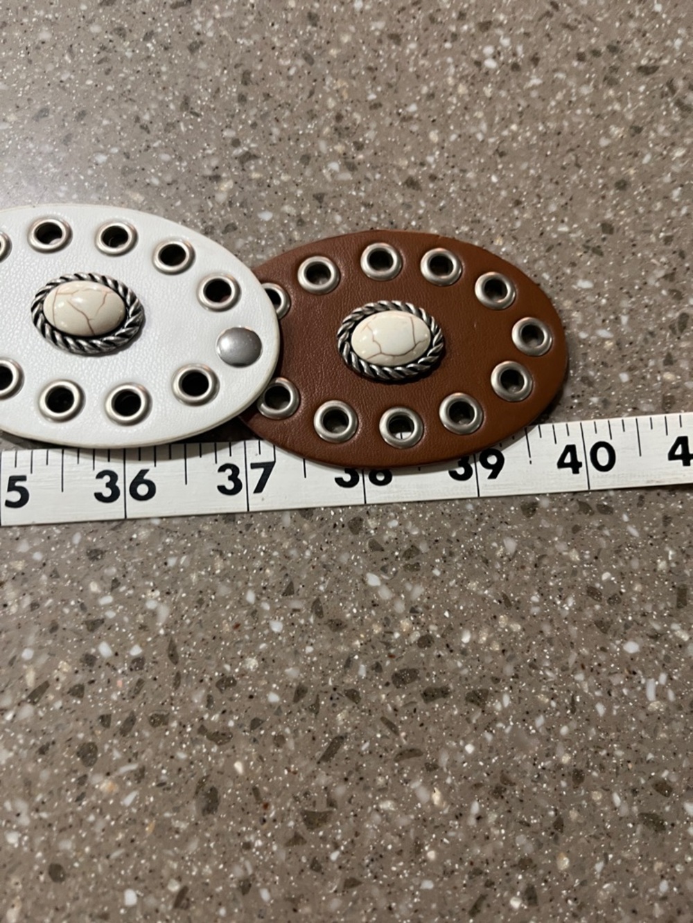 True Religion Multi-Color Studded Leather Waist Belt - Picture 2 of 4